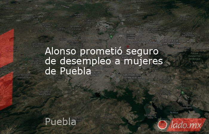 Alonso prometió seguro de desempleo a mujeres de Puebla. Noticias en tiempo real
