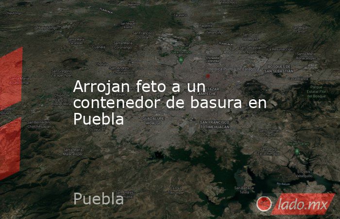 Arrojan feto a un contenedor de basura en Puebla. Noticias en tiempo real