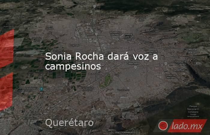 Sonia Rocha dará voz a campesinos. Noticias en tiempo real