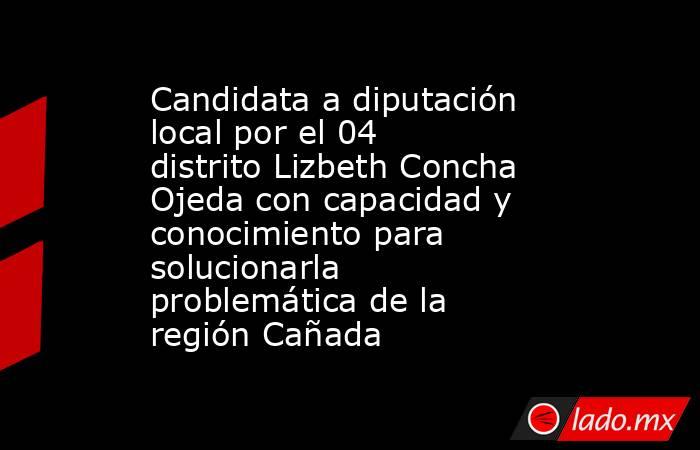 Candidata a diputación local por el 04 distrito Lizbeth Concha Ojeda con capacidad y conocimiento para solucionarla problemática de la región Cañada. Noticias en tiempo real