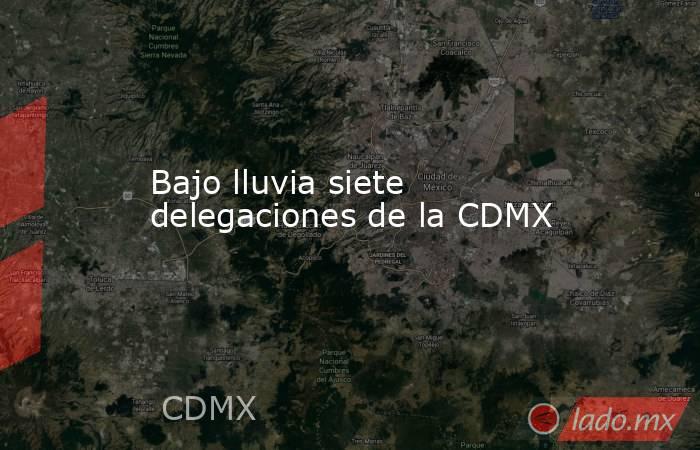 Bajo lluvia siete delegaciones de la CDMX. Noticias en tiempo real