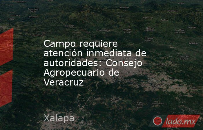 Campo requiere atención inmediata de autoridades: Consejo Agropecuario de Veracruz. Noticias en tiempo real