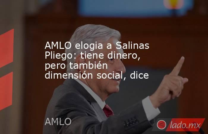 AMLO elogia a Salinas Pliego: tiene dinero, pero también dimensión social, dice. Noticias en tiempo real
