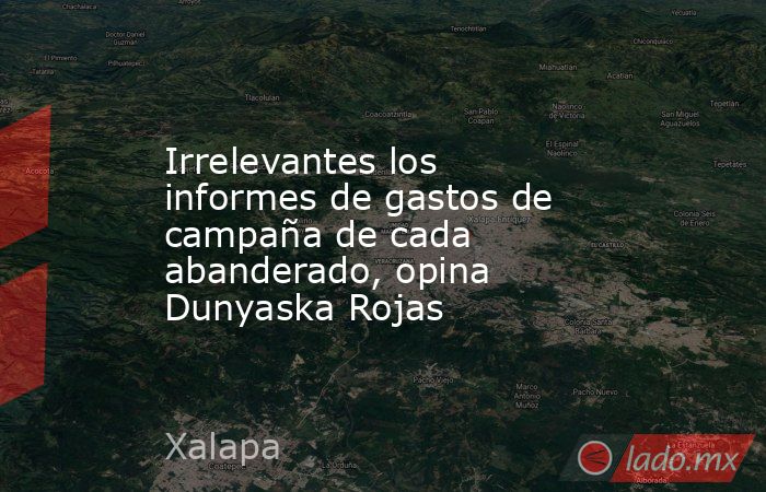 Irrelevantes los informes de gastos de campaña de cada abanderado, opina Dunyaska Rojas. Noticias en tiempo real