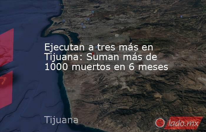 Ejecutan a tres más en Tijuana: Suman más de 1000 muertos en 6 meses. Noticias en tiempo real