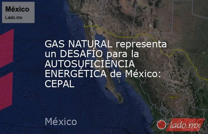 GAS NATURAL representa un DESAFÍO para la AUTOSUFICIENCIA ENERGÉTICA de ...
