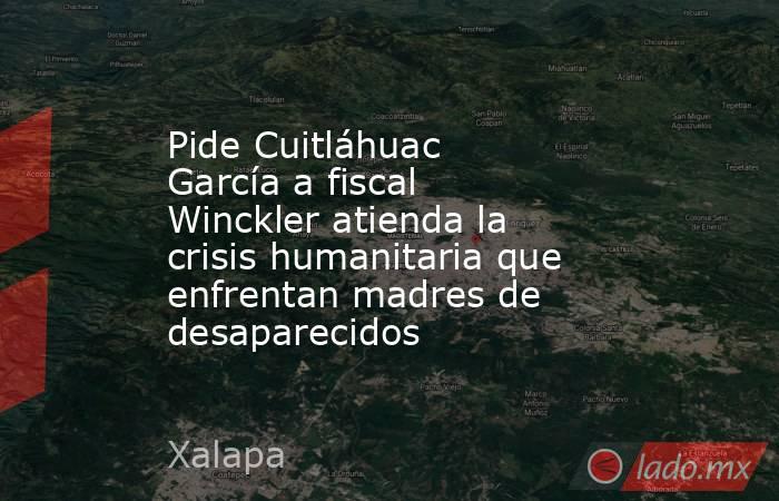 Pide Cuitláhuac García a fiscal Winckler atienda la crisis humanitaria que enfrentan madres de desaparecidos. Noticias en tiempo real
