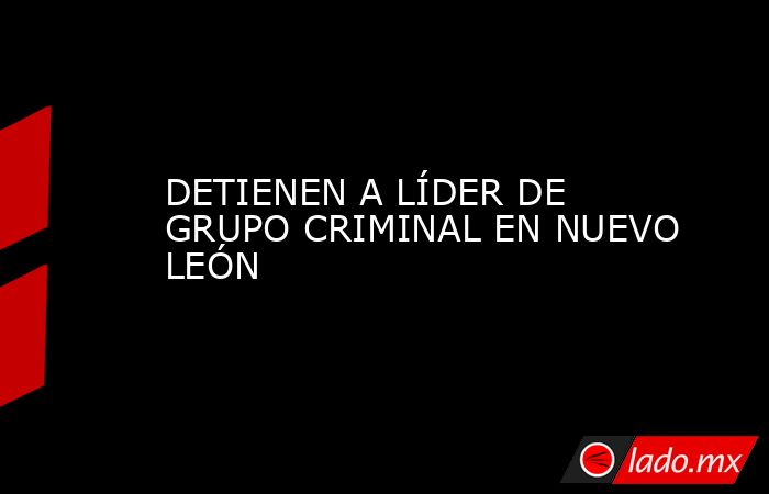 DETIENEN A LÍDER DE GRUPO CRIMINAL EN NUEVO LEÓN. Noticias en tiempo real