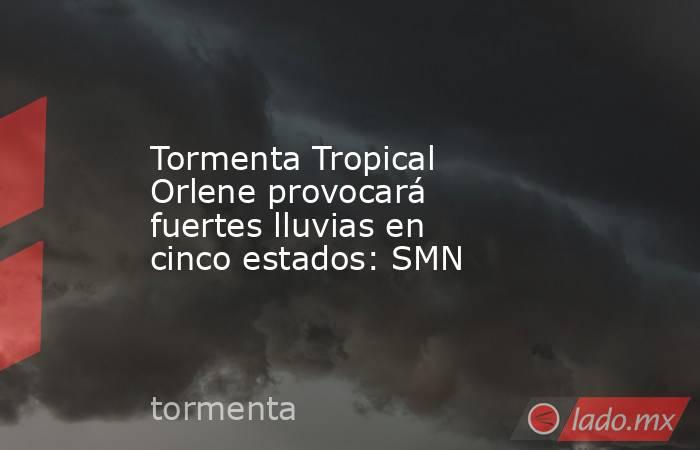 Tormenta Tropical Orlene provocará fuertes lluvias en cinco estados: SMN. Noticias en tiempo real