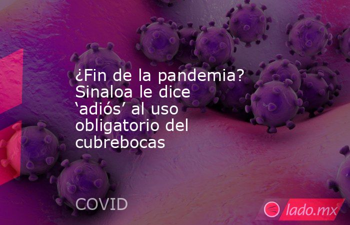 ¿Fin de la pandemia? Sinaloa le dice ‘adiós’ al uso obligatorio del cubrebocas. Noticias en tiempo real