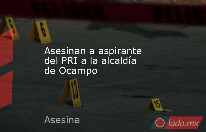 Asesinan a aspirante del PRI a la alcaldía de Ocampo. Noticias en tiempo real