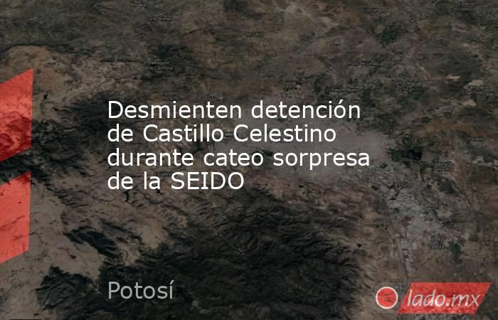 Desmienten detención de Castillo Celestino durante cateo sorpresa de la SEIDO. Noticias en tiempo real