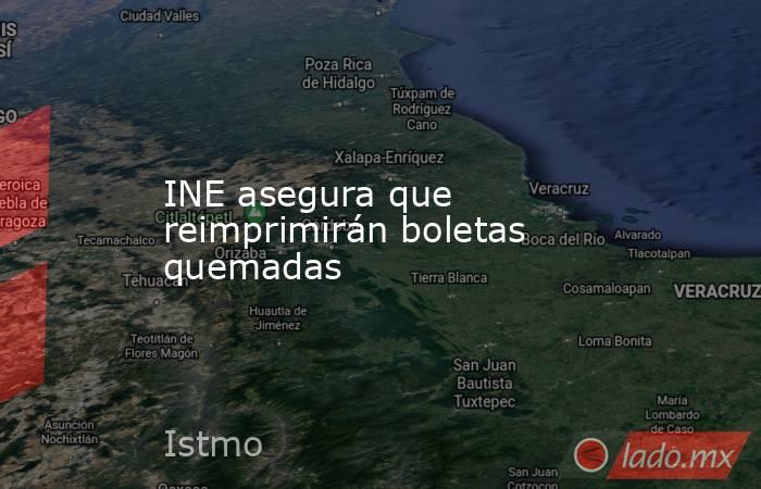 INE asegura que reimprimirán boletas quemadas. Noticias en tiempo real