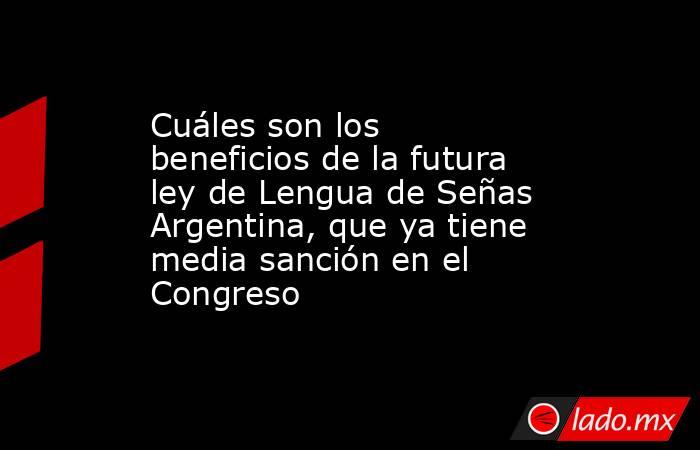 Cuáles son los beneficios de la futura ley de Lengua de Señas Argentina, que ya tiene media sanción en el Congreso. Noticias en tiempo real