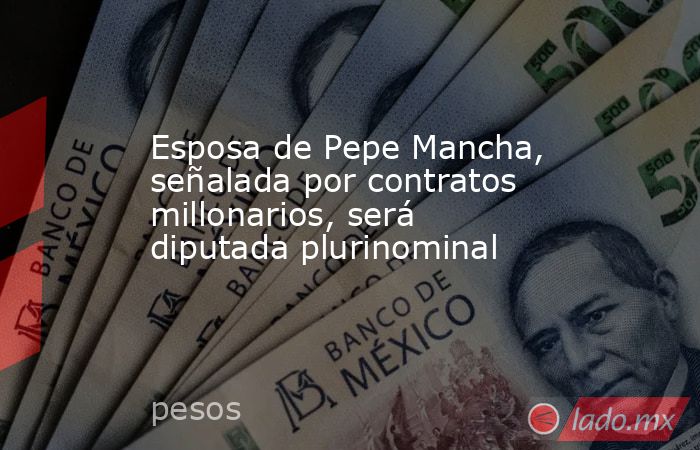 Esposa de Pepe Mancha, señalada por contratos millonarios, será diputada plurinominal. Noticias en tiempo real