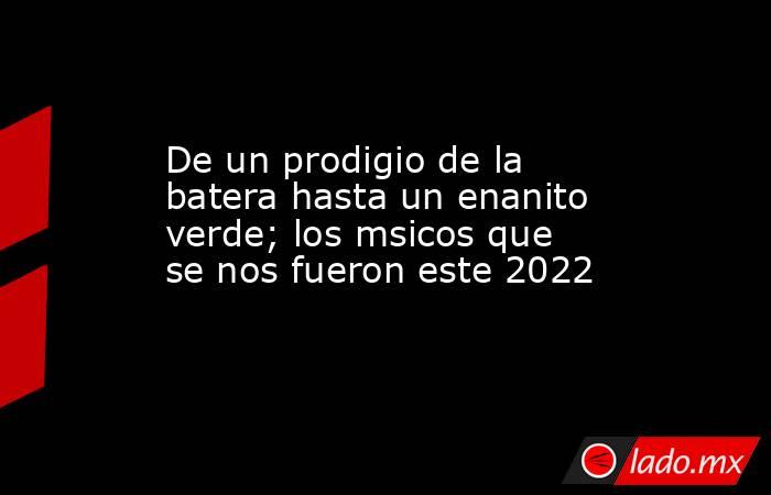 De un prodigio de la batera hasta un enanito verde; los msicos que se nos fueron este 2022. Noticias en tiempo real