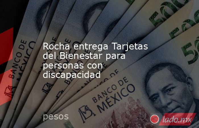 Rocha entrega Tarjetas del Bienestar para personas con discapacidad. Noticias en tiempo real