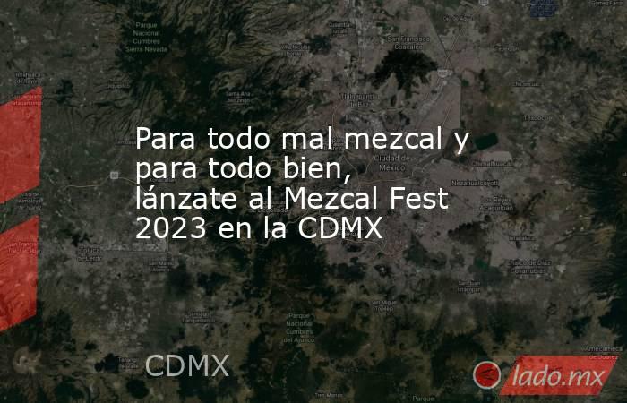 Para todo mal mezcal y para todo bien, lánzate al Mezcal Fest 2023 en la CDMX. Noticias en tiempo real