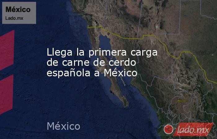 Llega la primera carga de carne de cerdo española a México. Noticias en tiempo real