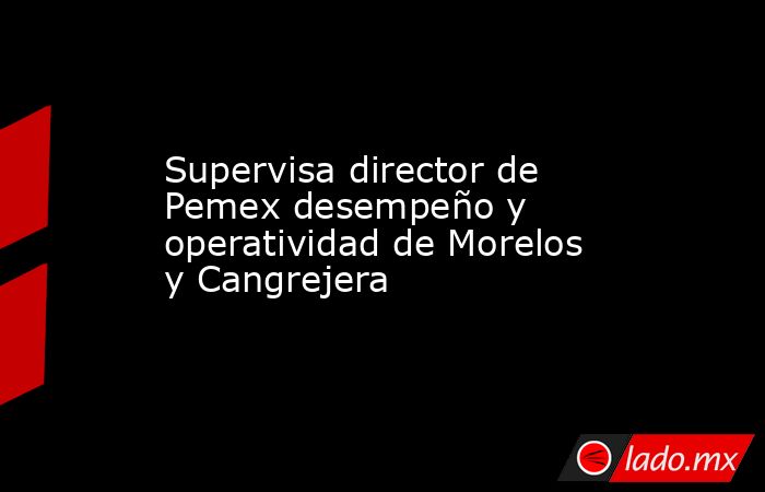 Supervisa director de Pemex desempeño y operatividad de Morelos y Cangrejera. Noticias en tiempo real