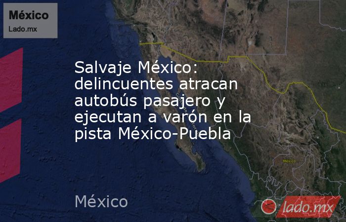 Salvaje México: delincuentes atracan autobús pasajero y ejecutan a varón en la pista México-Puebla. Noticias en tiempo real