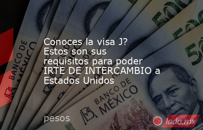 Conoces la visa J? Estos son sus requisitos para poder IRTE DE INTERCAMBIO a Estados Unidos. Noticias en tiempo real
