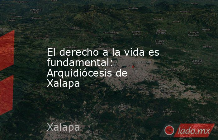 El derecho a la vida es fundamental: Arquidiócesis de Xalapa. Noticias en tiempo real