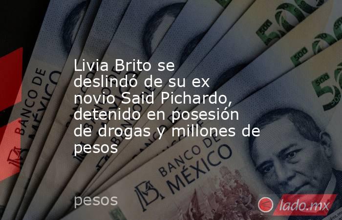 Livia Brito se deslindó de su ex novio Said Pichardo, detenido en posesión de drogas y millones de pesos. Noticias en tiempo real