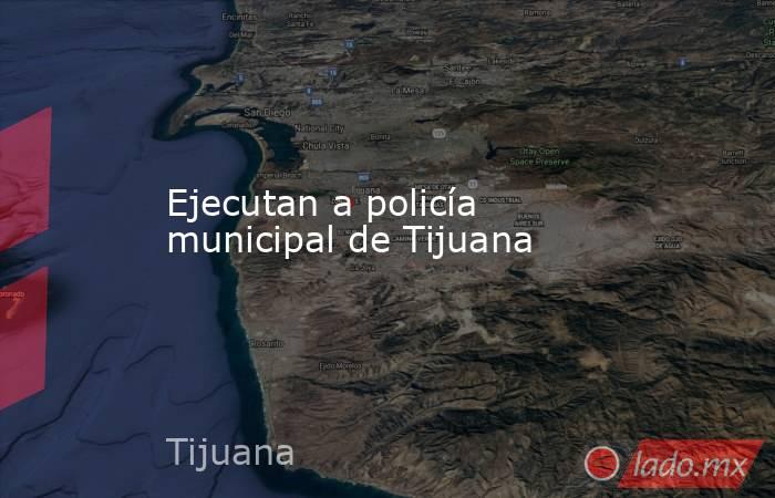 Ejecutan a policía municipal de Tijuana. Noticias en tiempo real