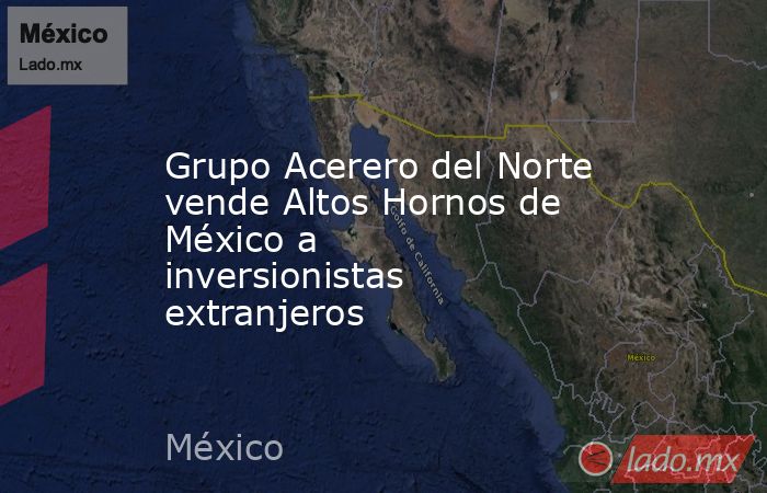 Grupo Acerero del Norte vende Altos Hornos de México a inversionistas extranjeros. Noticias en tiempo real