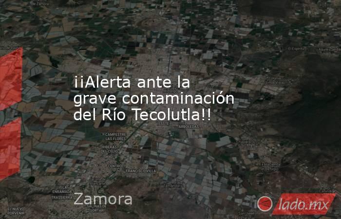 ¡¡Alerta ante la grave contaminación del Río Tecolutla!!. Noticias en tiempo real