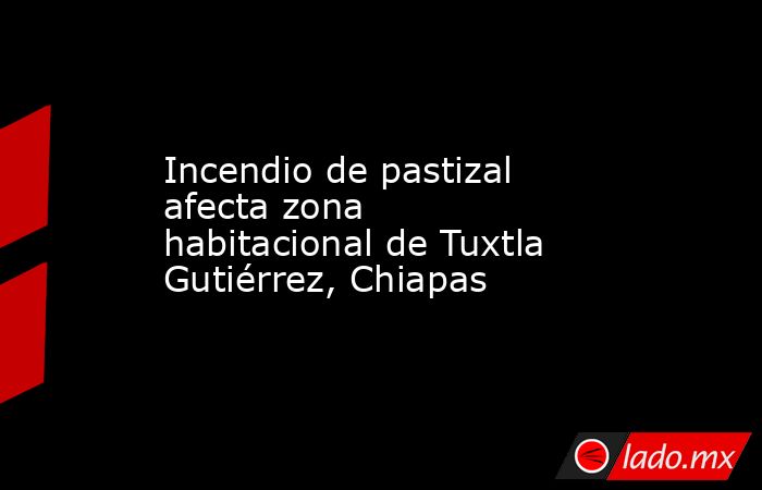 Incendio de pastizal afecta zona habitacional de Tuxtla Gutiérrez, Chiapas. Noticias en tiempo real