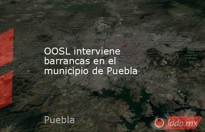 OOSL interviene barrancas en el municipio de Puebla. Noticias en tiempo real