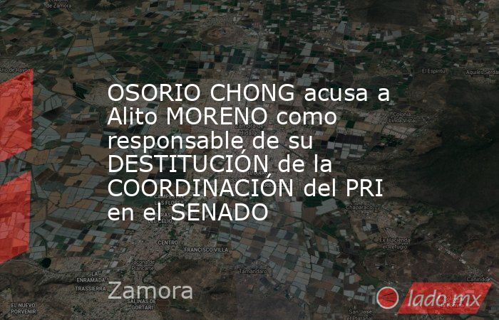 OSORIO CHONG acusa a Alito MORENO como responsable de su DESTITUCIÓN de la COORDINACIÓN del PRI en el SENADO. Noticias en tiempo real