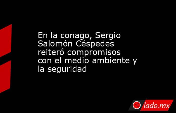 En la conago, Sergio Salomón Céspedes reiteró compromisos con el medio ambiente y la seguridad. Noticias en tiempo real