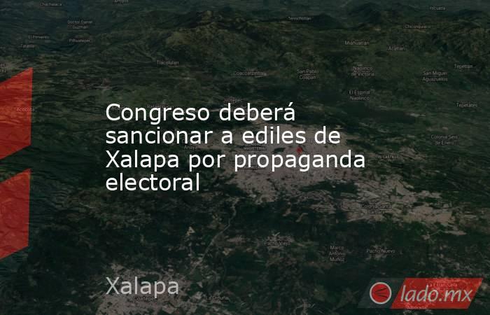 Congreso deberá sancionar a ediles de Xalapa por propaganda electoral. Noticias en tiempo real