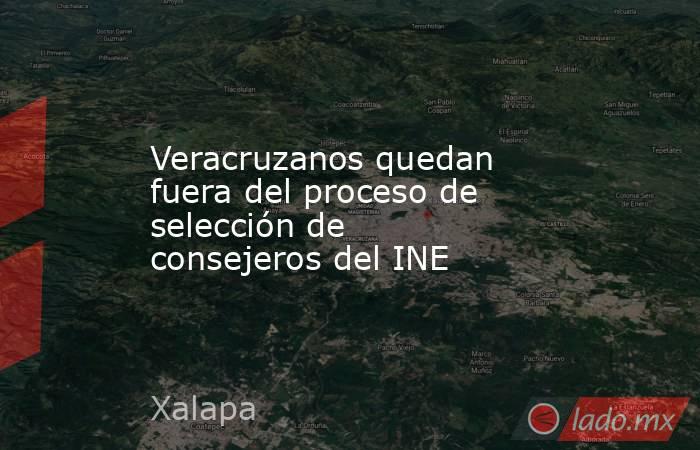 Veracruzanos quedan fuera del proceso de selección de consejeros del INE. Noticias en tiempo real