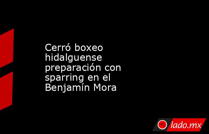 Cerró boxeo hidalguense preparación con sparring en el Benjamín Mora. Noticias en tiempo real