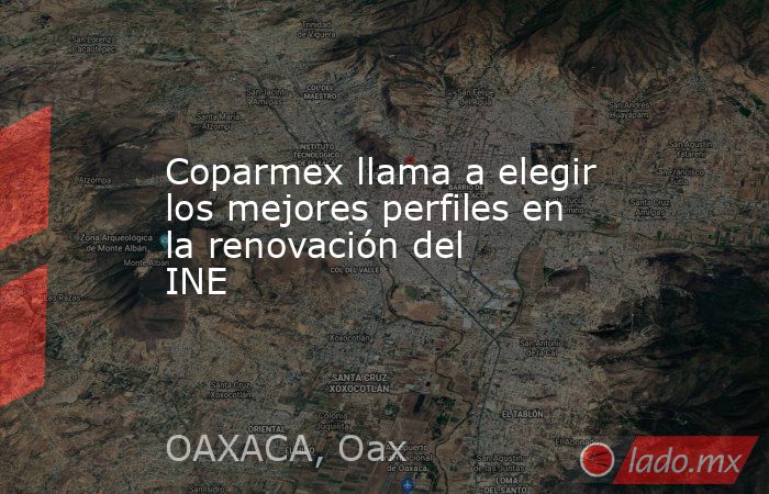 Coparmex llama a elegir los mejores perfiles en la renovación del INE   . Noticias en tiempo real