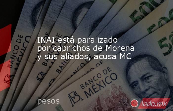 INAI está paralizado por caprichos de Morena y sus aliados, acusa MC. Noticias en tiempo real