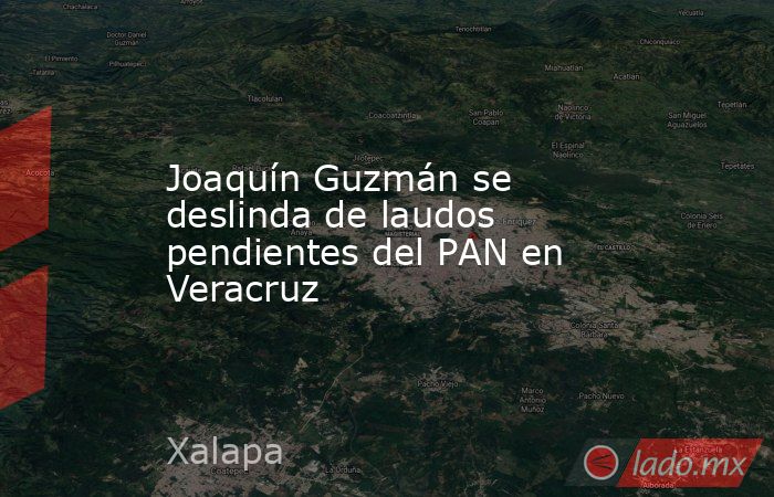 Joaquín Guzmán se deslinda de laudos pendientes del PAN en Veracruz. Noticias en tiempo real