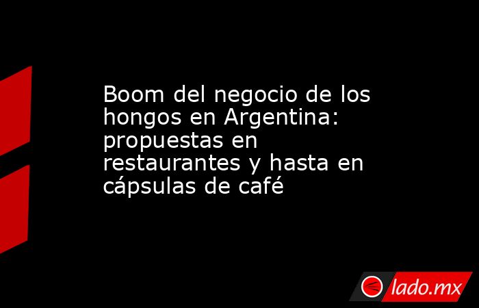 Boom del negocio de los hongos en Argentina: propuestas en restaurantes y hasta en cápsulas de café. Noticias en tiempo real