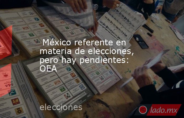  México referente en materia de elecciones, pero hay pendientes: OEA. Noticias en tiempo real