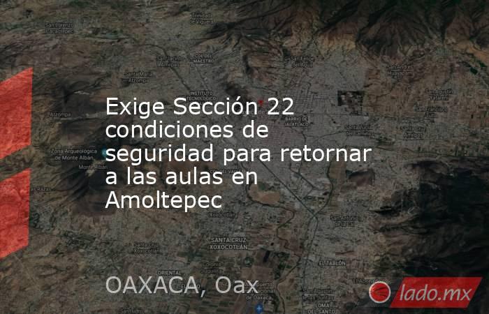 Exige Sección 22 condiciones de seguridad para retornar a las aulas en Amoltepec. Noticias en tiempo real