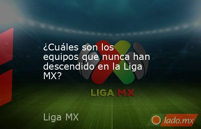 ¿Cuáles son los equipos que nunca han descendido en la Liga MX?. Noticias en tiempo real