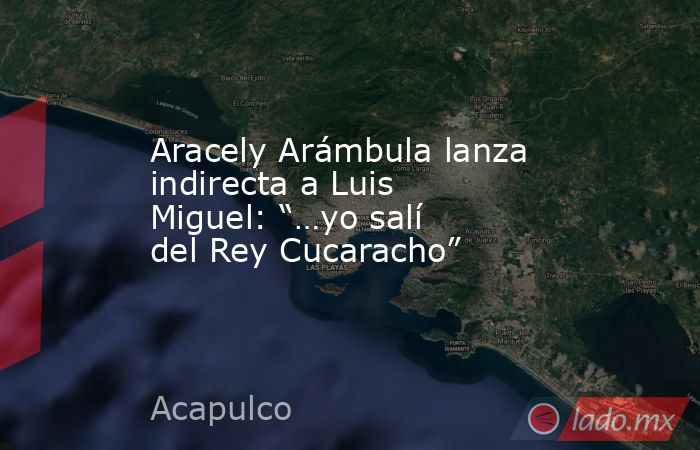 Aracely Arámbula lanza indirecta a Luis Miguel: “…yo salí del Rey Cucaracho”. Noticias en tiempo real