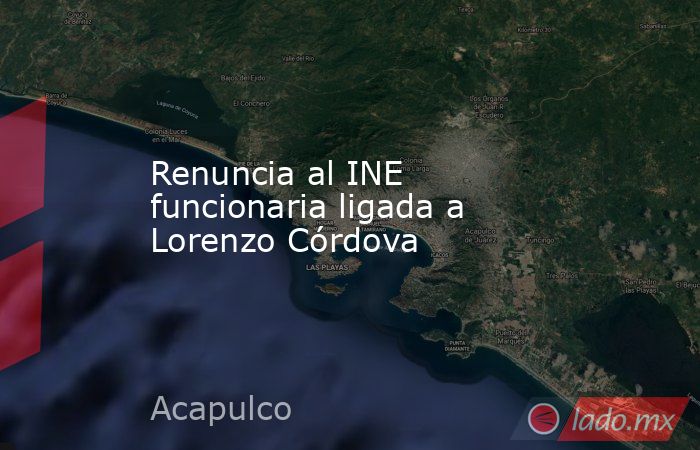 Renuncia al INE funcionaria ligada a Lorenzo Córdova. Noticias en tiempo real