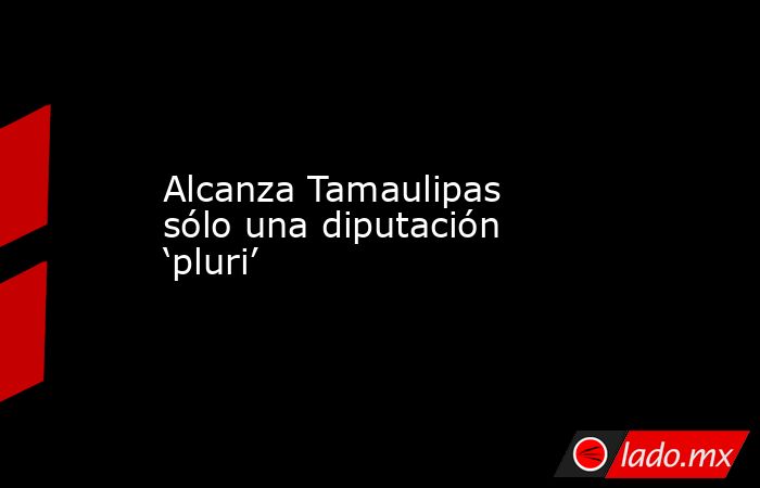 Alcanza Tamaulipas sólo una diputación ‘pluri’. Noticias en tiempo real