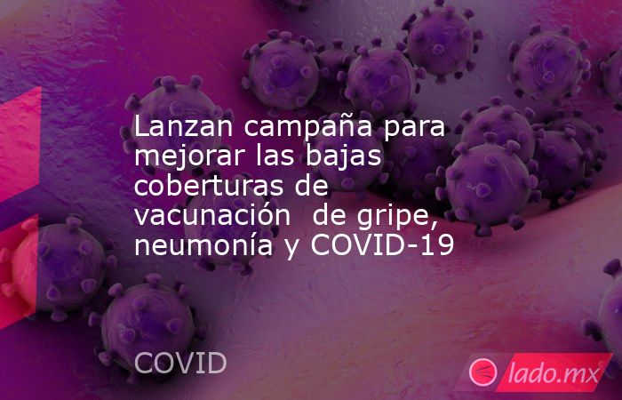 Lanzan campaña para mejorar las bajas coberturas de vacunación  de gripe, neumonía y COVID-19. Noticias en tiempo real