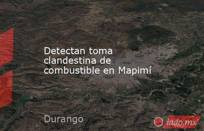 Detectan toma clandestina de combustible en Mapimí. Noticias en tiempo real